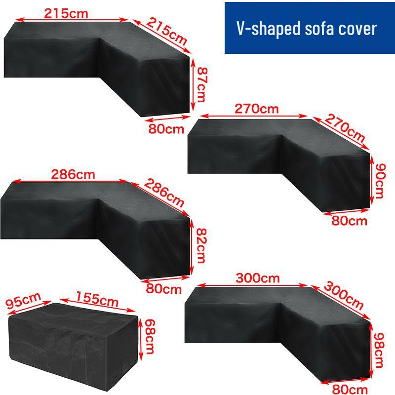 L-Shaped Outdoor Corner Sofa Rainproof Cover