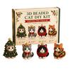 Set de mărgele fără lipici Kit DIY cu mărgele 3D, Set de meșteșuguri cu animale de Crăciun realiste, Kit tematic de broderie manuală ușoară pentru copii și adulți Educațional