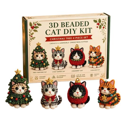 Set de mărgele fără lipici Kit DIY cu mărgele 3D, Set de meșteșuguri cu animale de Crăciun realiste, Kit tematic de broderie manuală ușoară pentru copii și adulți Educațional