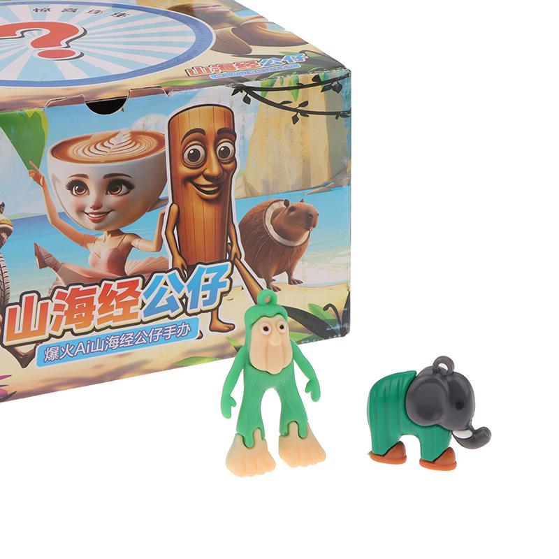 1 Set Tralalero Tralala Figures Italian Brainrot Tung Sahur Figure Blind Box Toy Bombardino Crocodilo Shimpanzini Bananini Model