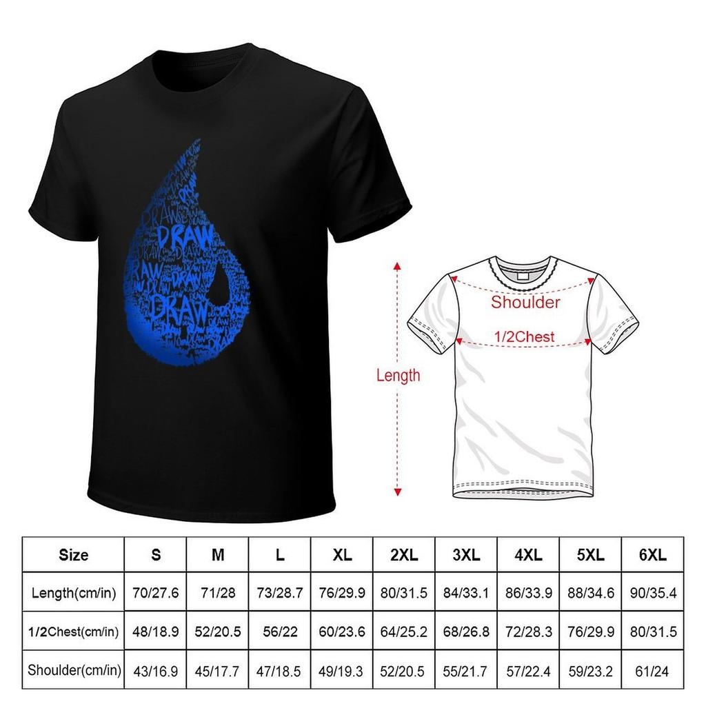 MTG Blue Mana Magic the Gathering Draw Sticker TShirt summer clothes cheap stuff anime shirts men