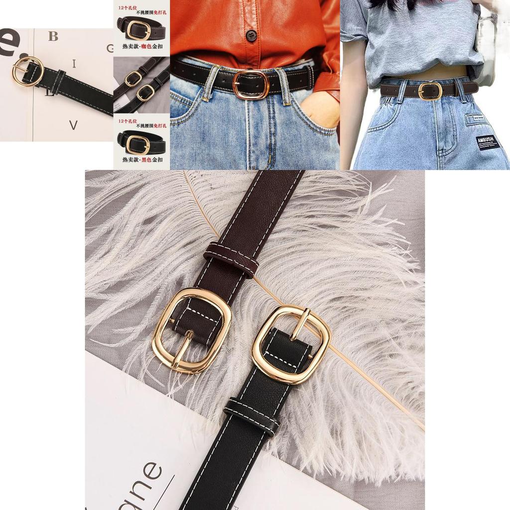 Trendy Simple Design Black And Brown Pu Belts For Women Ideal For Modern Fashion