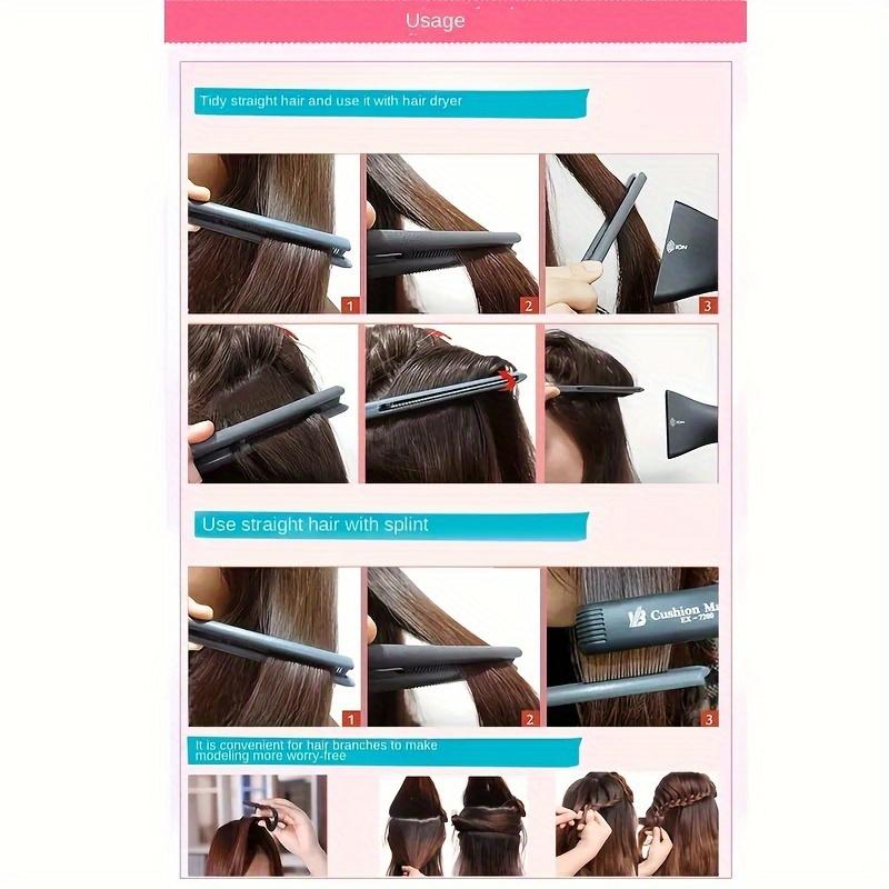 1/2Pcs Comb Hairdressing V-Shaped Comb Messy Hair Finishing Straightening Cutting Splint Plastic Clip Hair Wigs Styling Tool