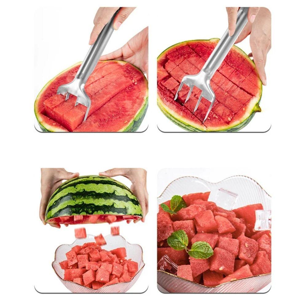 Safety Stainless Steel Watermelon Slicer Quickly Cutting Diced Fruit Divider  Home