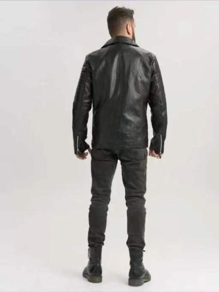 Autumn new European and American men's locomotive leather jacket pu men's leather jacket, coat