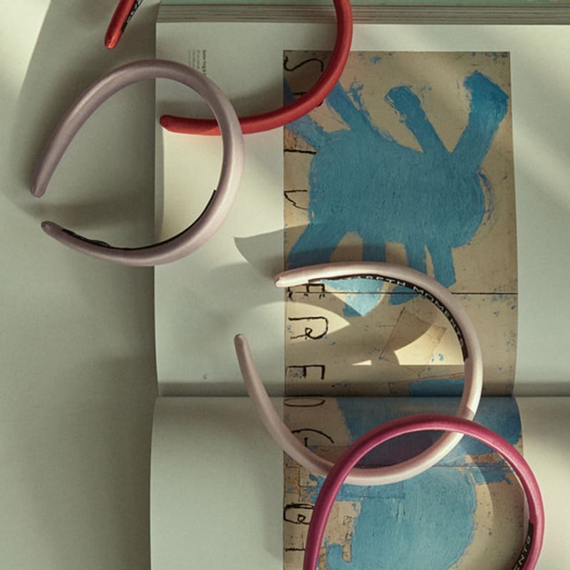 Elizabeth Moments Light Pink Satin Headband