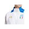 Adidas Italy 2024-25 All-Weather Fashion Minimalist Hooded Versatile Long Sleeve Jacket Men Jacket White Blue IQ2159