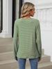 Elegant and Fashionable Autumn and Winter Comfortable Round Neck Striped Color Blocking Long Sleeve Loose T-Shirt Top Pullover Hoodies