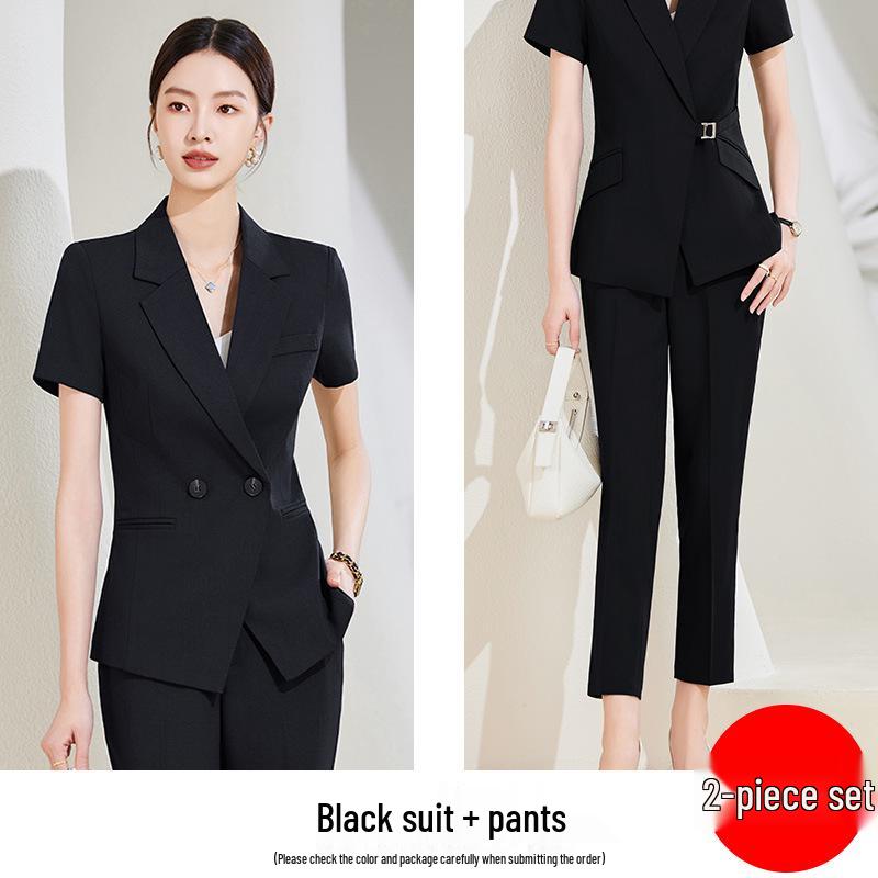 Damski garnitur blezerowy w stylu koreańskim z wyższej półki do profesjonalnego i casualowego noszenia latem