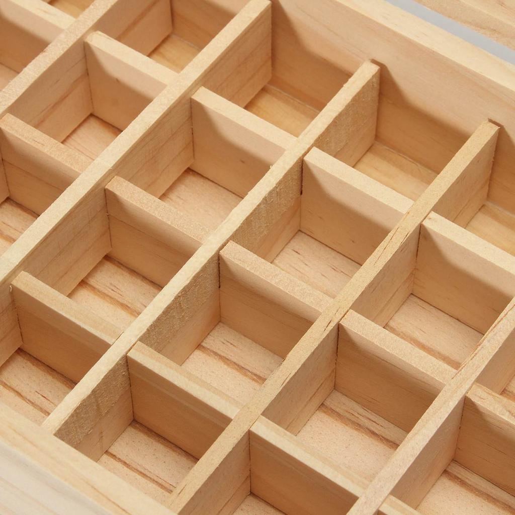 For doTERRA 32 Grids Essential Oil Natural Wood Box Aromatherapy Wooden Box Treasure Jewelry Storage Organizer Handmade Craft