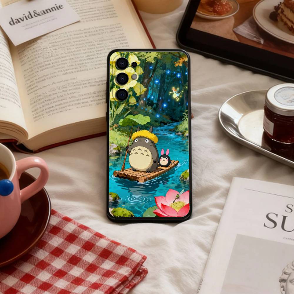 Cute My N-Neighbor Cat T-Totoro-MNT   Phone Case For Samsung S 25,24,23,22,30,21,10,9,Ultra,Plus,Lite,FE,4,5 G Soft Black Case