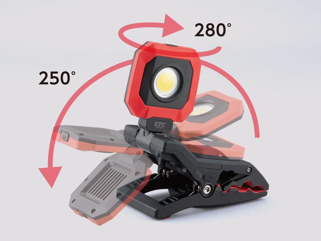 Kyoto Tool (KTC) Rechargeable LED Clamp Light, 1600lm, AL812L