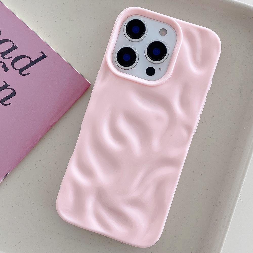 Lovely Candy Color Glossy Silicone Soft Case For iPhone 16 15 14 Plus 13 12 11 Pro Max Anti-Slip Lines Cover Shockproof Shell