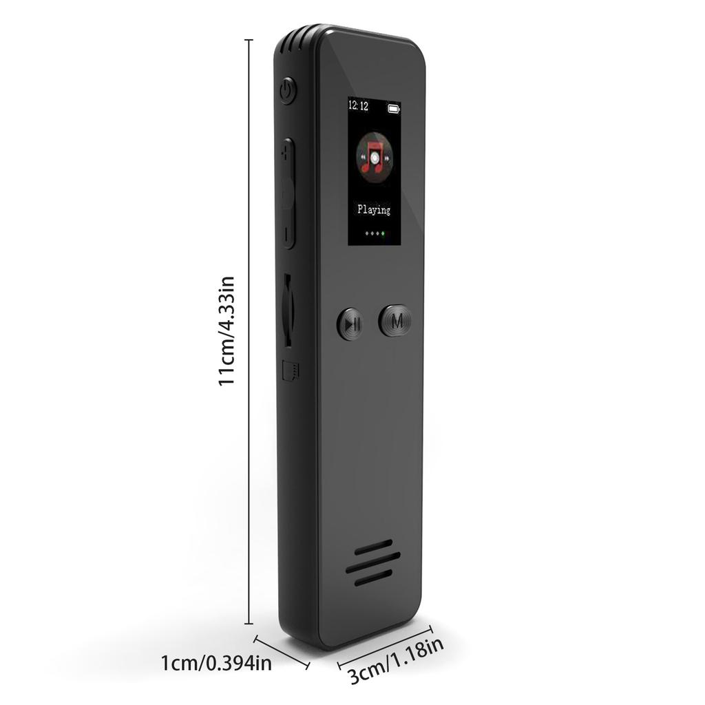 Smart Voice Recorder With 64GB Memory 1536Kbps Recording TFT Screen Built In Speaker 18H Battery Life Portable Voice Recorder