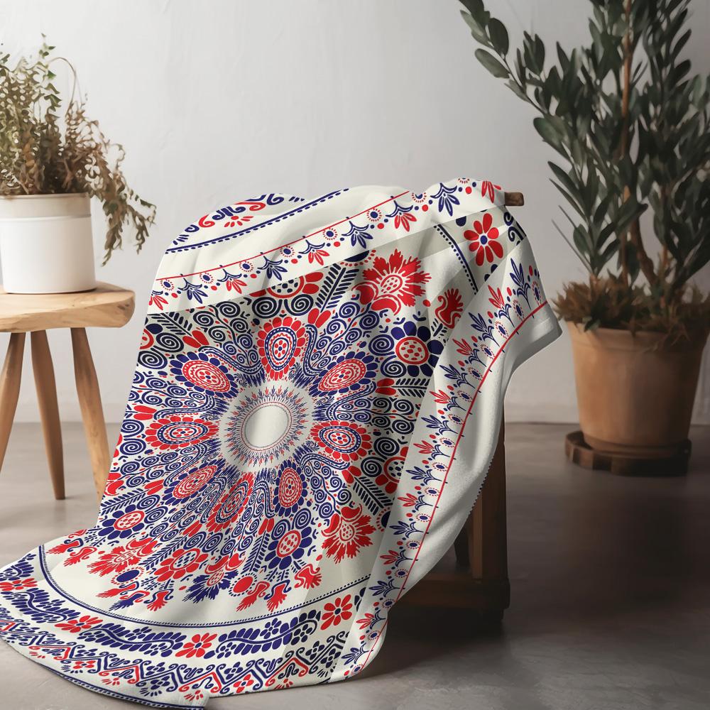 Bohemian Floral Paisley Pattern Throw Blanket Decorative Bed Blanket Sofa Cover Home Decor Festive Gift