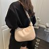 New Popular Versatile Underarm Bag Oil Wax Leather Trend Ins Shoulder Messenger Bag Autumn and Winter New Korean Women's Bag
