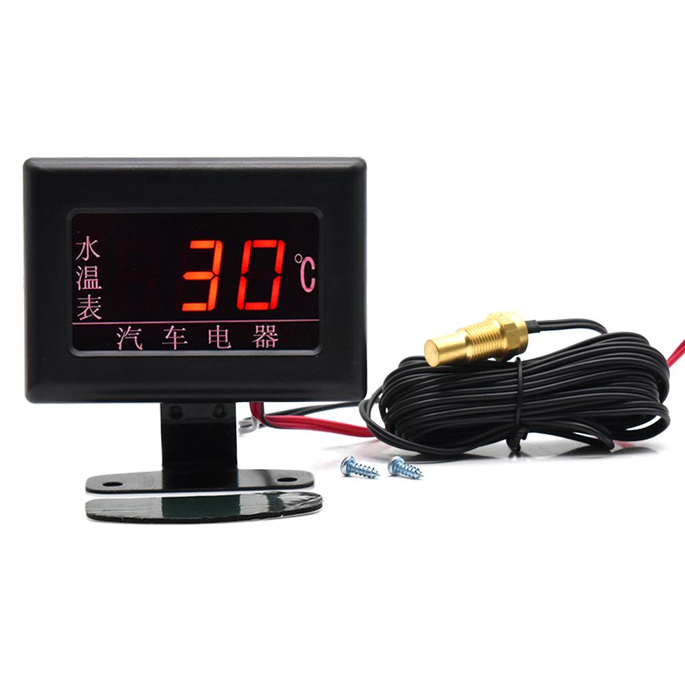 

12 В 24 В универсальные цифровые датчики температуры воды для автомобиля + 1/8NPT датчик температуры воды головка заглушка 10 мм с мигающей сигнализацией