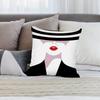 Advanced Black White Pillow Case Short Plush Sofa Decorative Gift Home Double-sided Printing Cushion