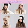 Winter Plush Bear Earmuff Hat With Warmth For Girls And Teens