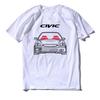 Honda Mens and Womens Tshirt Summer New Tee Honda EK Civic Hatchback Shortsleeved Spring and Autumn Motorcycle Cycling Top