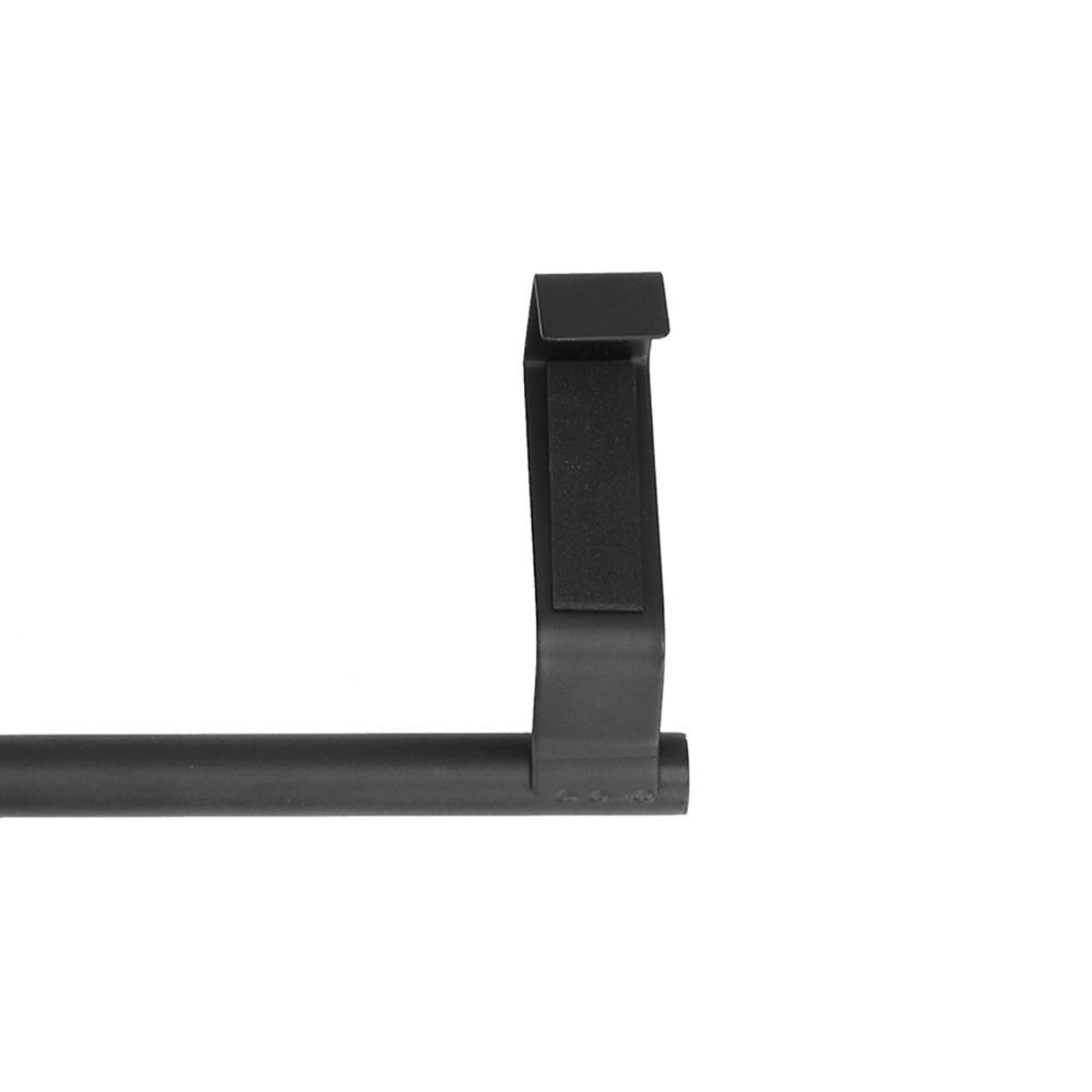 

2 PCS Black Towel Rack Rustproof Cabinet Door Towel Rack Home Dorm Hotel Apartment S