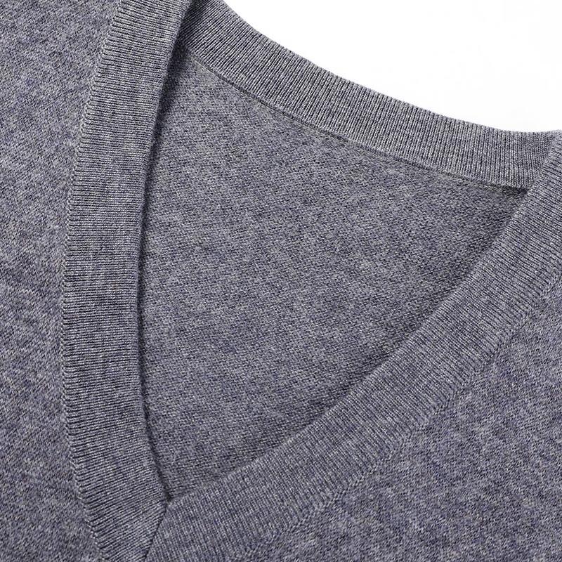 Hengyuanxiang Men's 100% Pure Wool V-Neck Sweater Vest