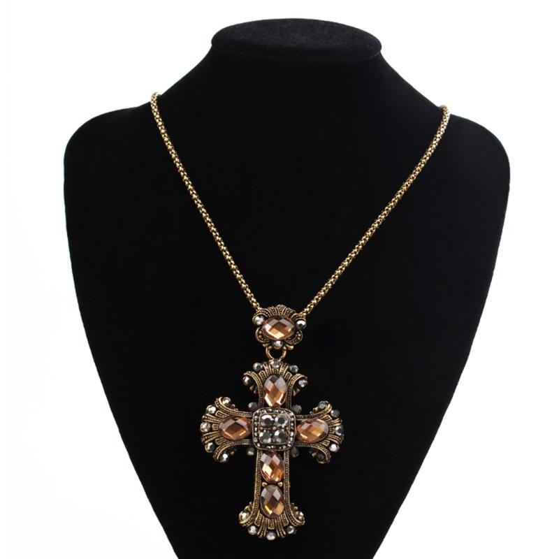 Cross Pendant Necklace Grunge Jewelry Accessories Gothic Male Female Necklaces