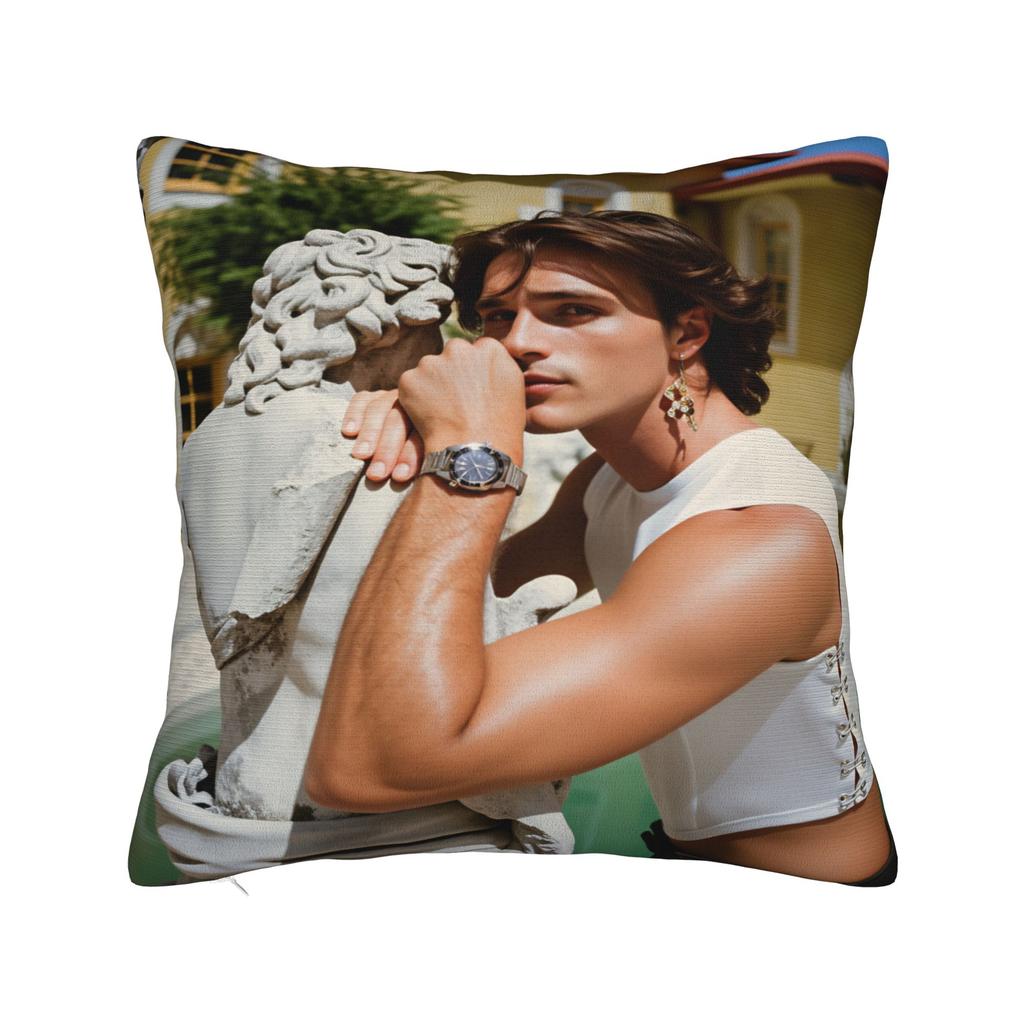 Jacob E-Elordi Pillow Case Australian Actor Custom Pillow Cover Retro Trendy Cushion Cover For Sofa Bedroom Home Decor