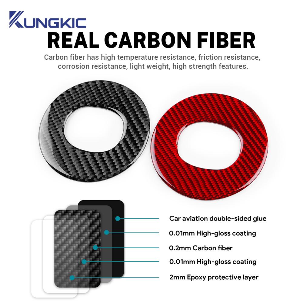 Real Soft Carbon Fiber Sticker For Mazda 3 Axela 2019-2025/CX-30 2020-2025/CX-50 2025-2025 Car Steering Wheel Center Trim