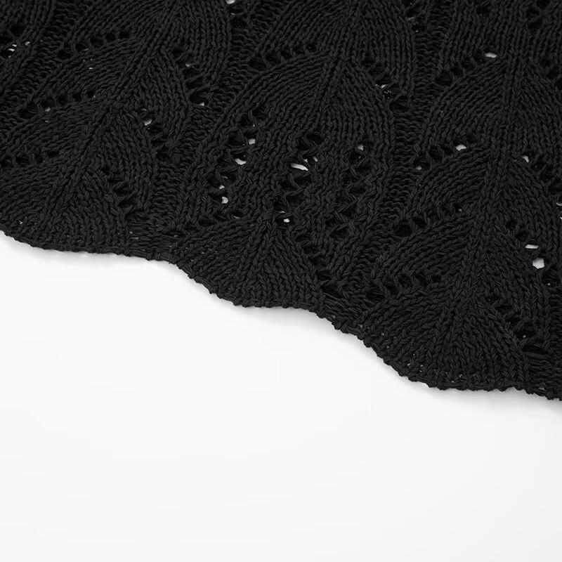 JOY SPEAKER Women's Fall Loose Hollow-Out Knit Sweater