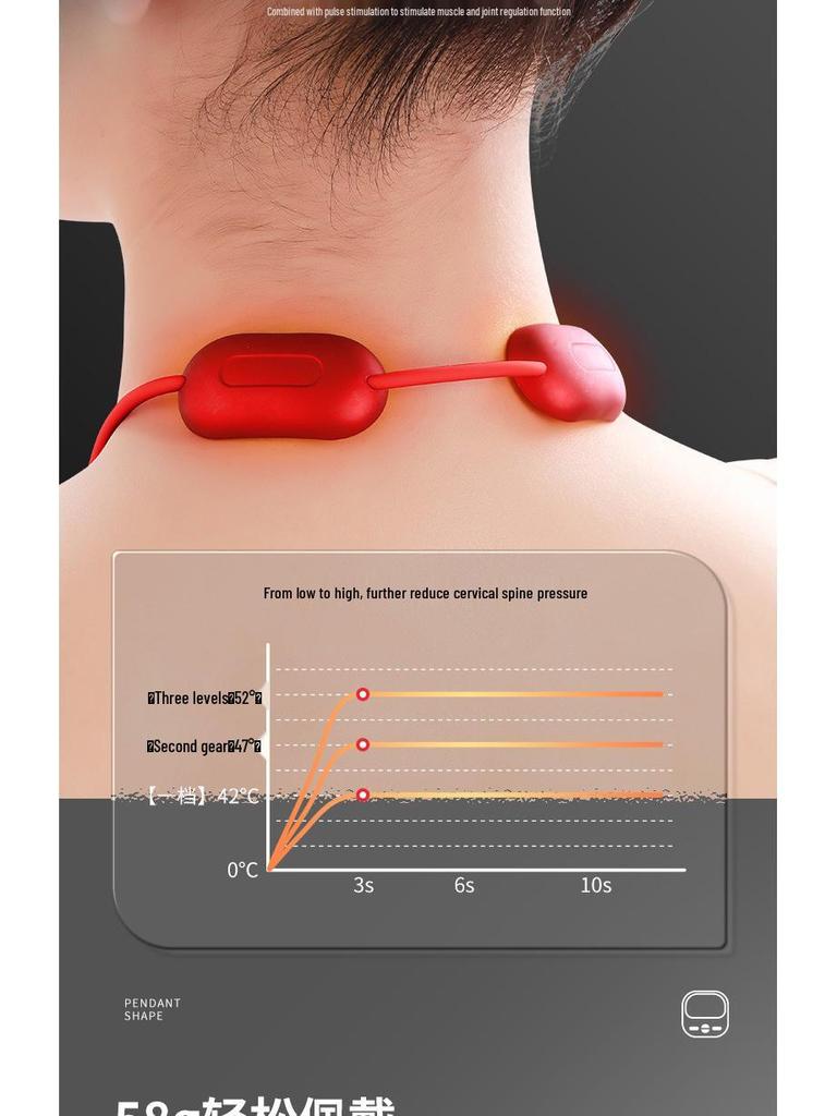 Portable Neck Massager with Intelligent Heat and Pulse Therapy