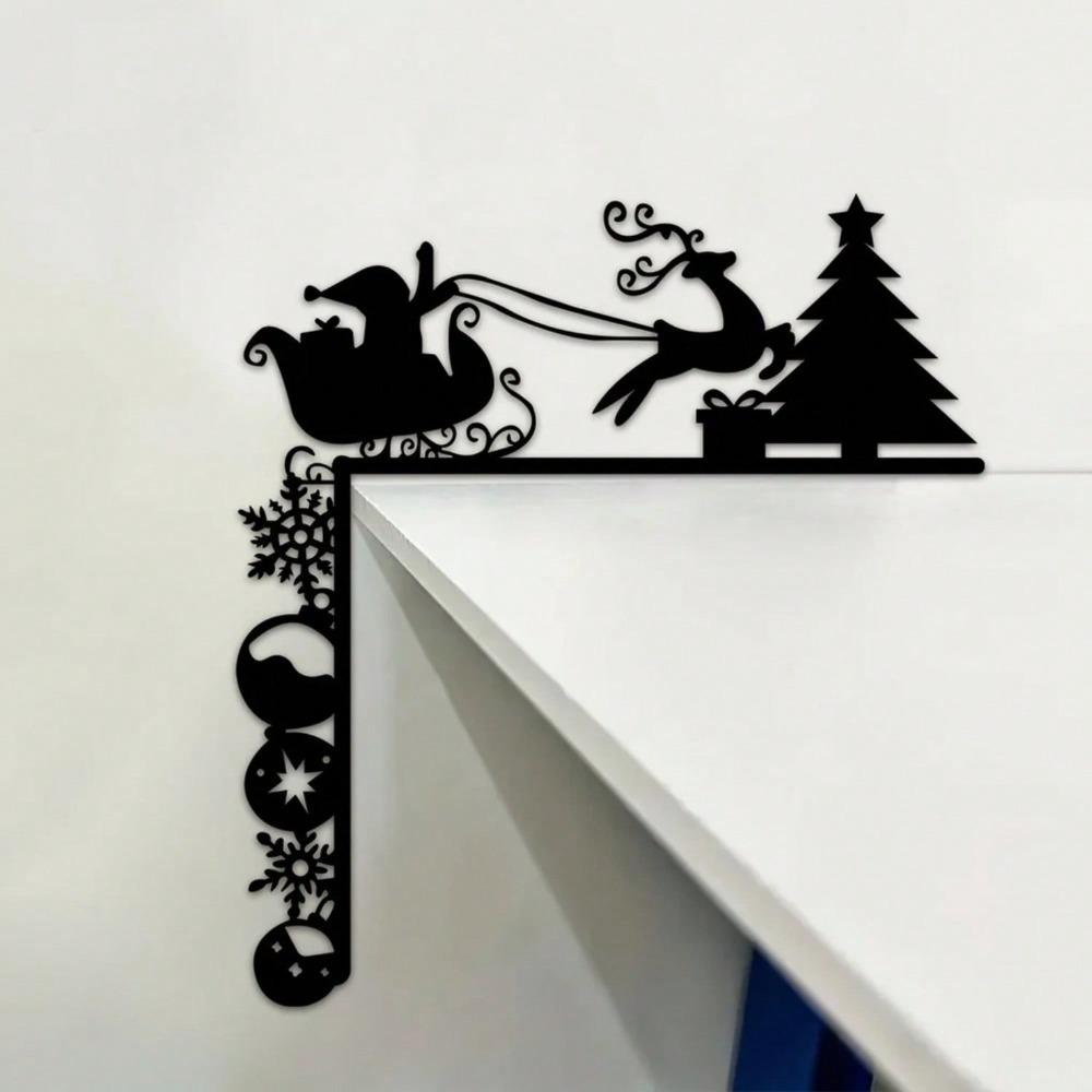 

Metal Wall Decor Set: Christmas Gnome, Reindeer, Tree for Door Corner, Table Centerpiece, Living Room, Bedroom TY4198-02
