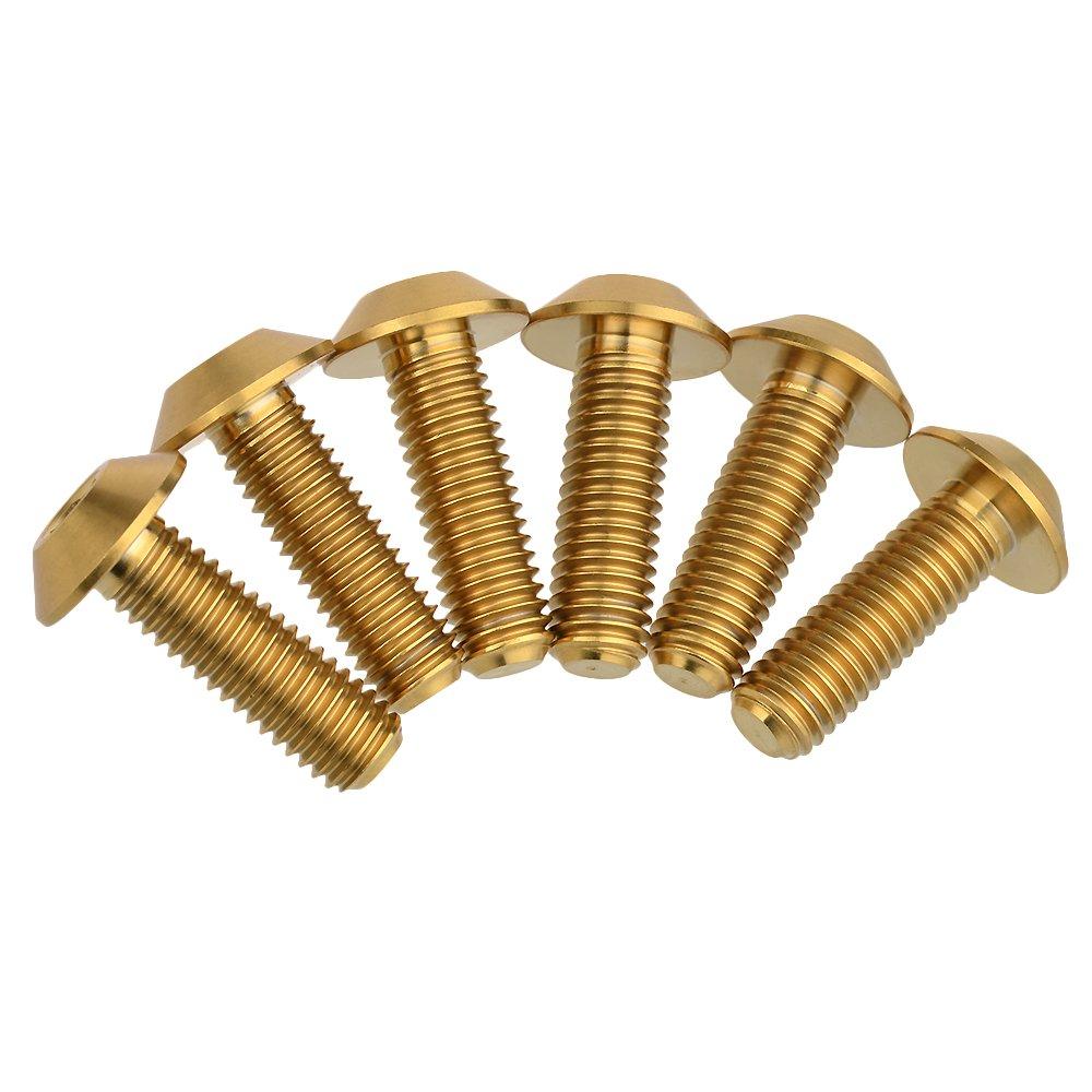 Dingtai rotor bolt M8x25mm titanium button head P1.25mm 6 pieces
