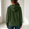 Women's Velvet Hoodie Long Sleeve Loose Fit with and Pockets Casual Sweatshirt