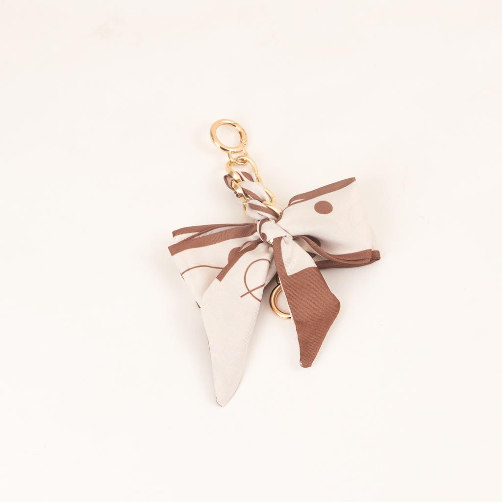 Women's Ribbon Bow Fashion Weaving Silk Scarf Keychain Pendant Keyring Charm Bag Car Keychain Keychain Accessories