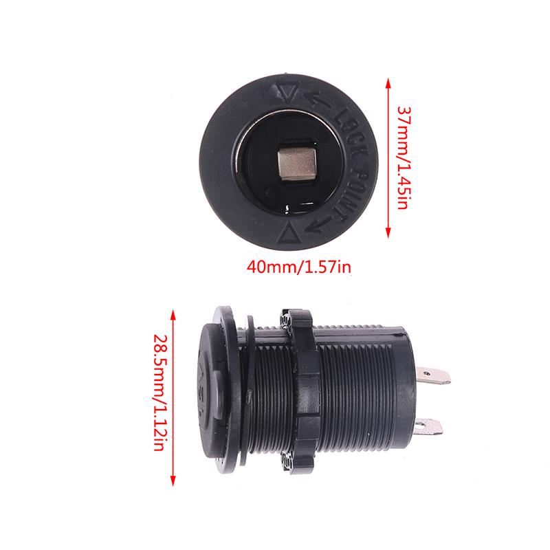 12V-24V Waterproof Car Cigarette Lighter Power Outlet Socket Receptacle Car Accessories For Auto Boat Motorcycle