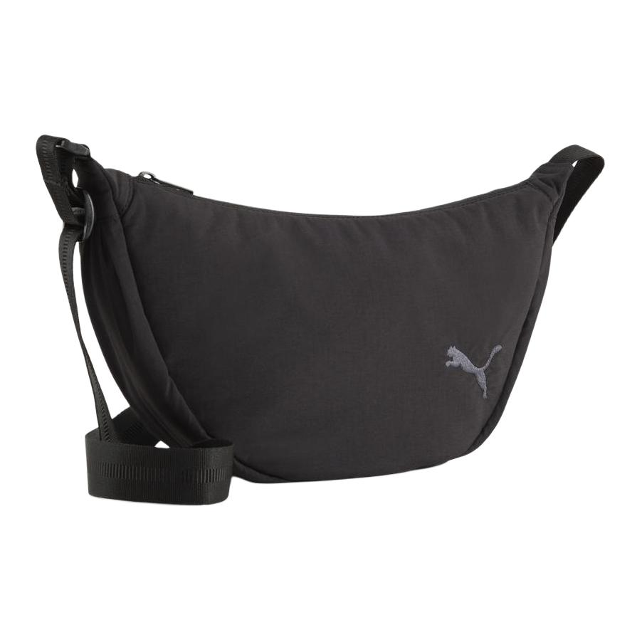 Puma Her Minimalist Versatile Nylon Crescent Shoulder Bag Women bags Black 09270601 Black