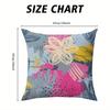 Abstract Floral Doodles square Jacquard Pillow Cover for Sofa Office Waist Cushion Cover Home Decorative Pillowcase