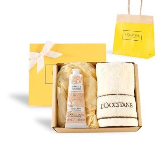 LOCCITANE Neroli Orchid Hand Cream 30mL Towel Gift Set