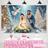 1Pcs Nordic Style Christmas Theme Decoration Background Winter Backdrop Decorations For Photo Studio Photo Booth Party