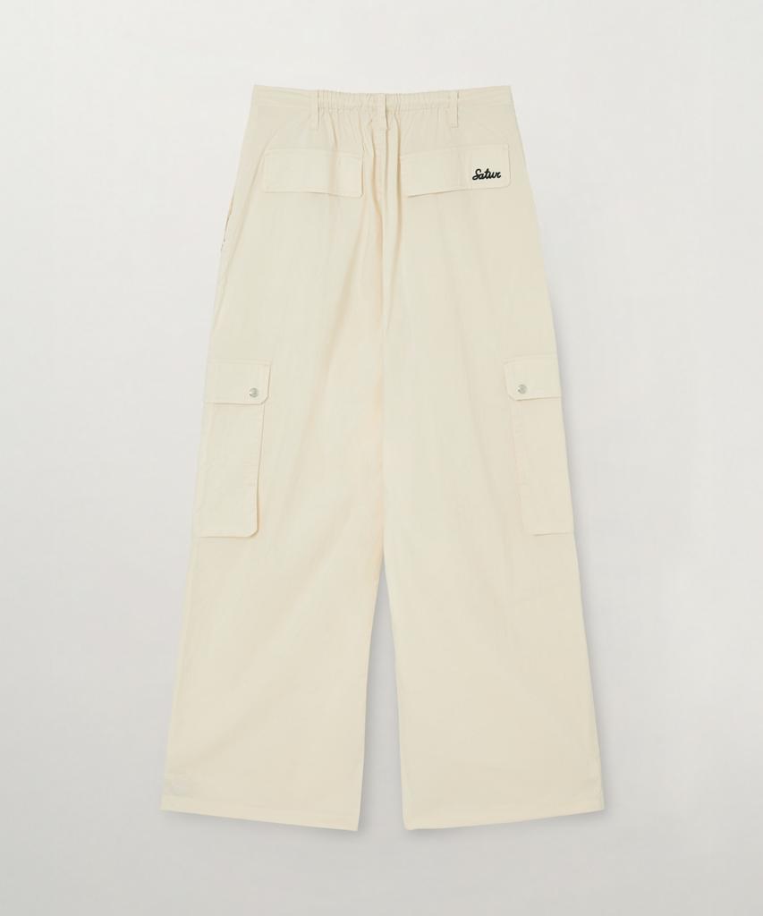 Seteo (W) Pocket Parachute Pants Cream