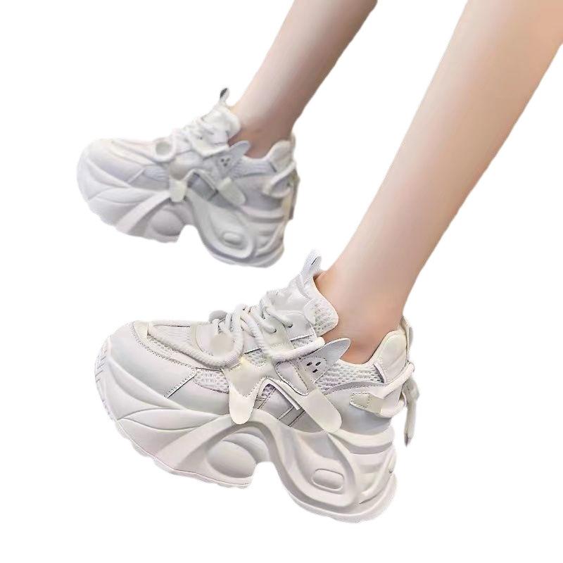 Dad-Schuhe Damen hochwertig dicksohlig innen höhenerhöhend Mesh lässige Damenschuhe 2025 Sommer neue vielseitige Sportschuhe Damen