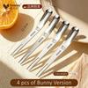 LFGB Certified Pure 316L Stainless Steel Spork 99.9% Anti-bacterial Spoon and Fork 2 in 1 Fashionable Design Party Tableware