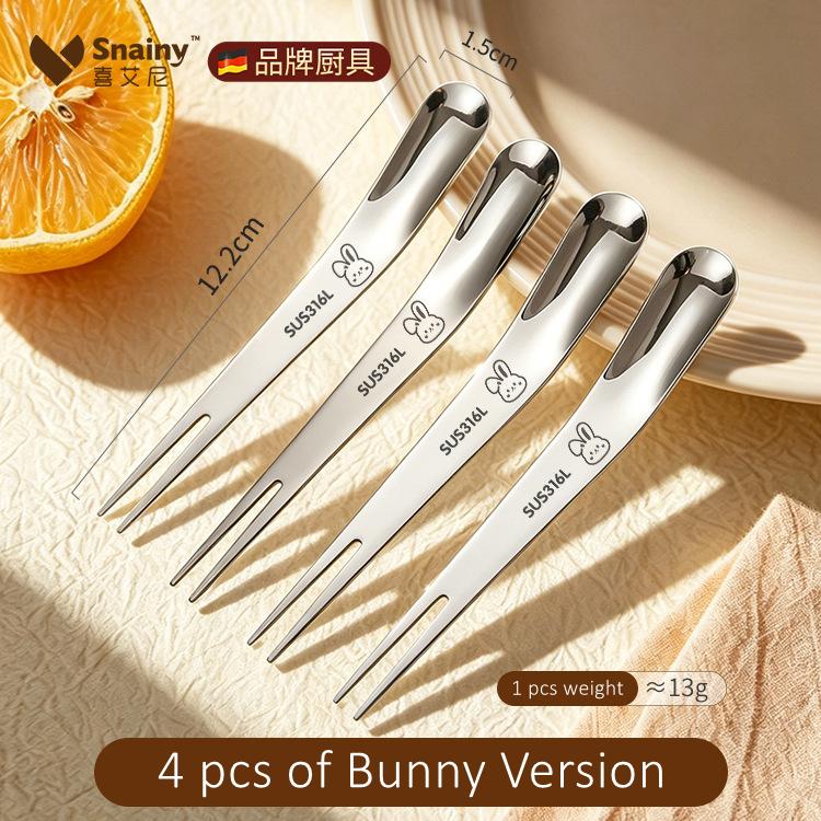 LFGB Certified Pure 316L Stainless Steel Spork 99.9% Anti-bacterial Spoon and Fork 2 in 1 Fashionable Design Party Tableware