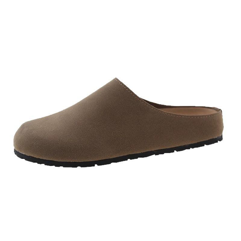 Platform Birkenstock shoes bag head half slippers women's outer wear 2025 spring and summer new retro Muller shoes soft sole Birkenstock half to