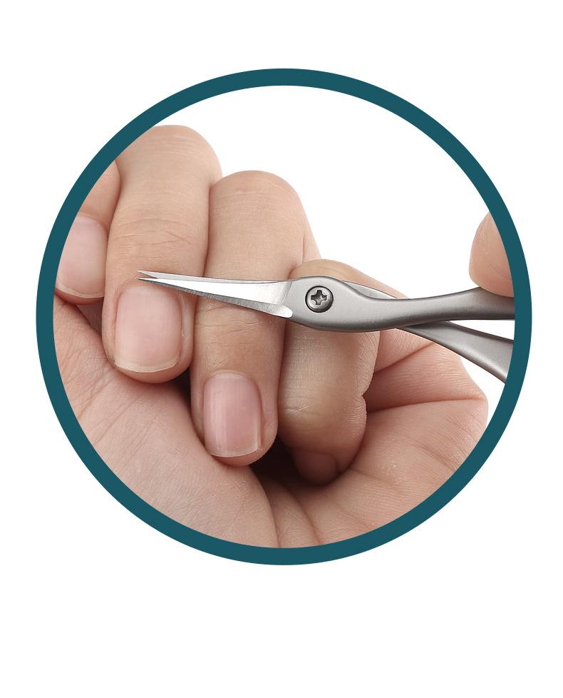 Swan-Shaped Cuticle Nippers: Frosted Manicure Scissors for Precise Dead Skin Trimming