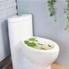 Creative Removable Toilet Lid Sticker Fish Lotus Pond Pattern Toilet Seat Cover Home Decoration