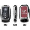 QHJS9 Zinc Alloy Leather Car Key Case Cover Shell for Toyota CHR Hilux Fortuner Land Cruiser 200 Camry Corolla Crown RAV4 Highland
