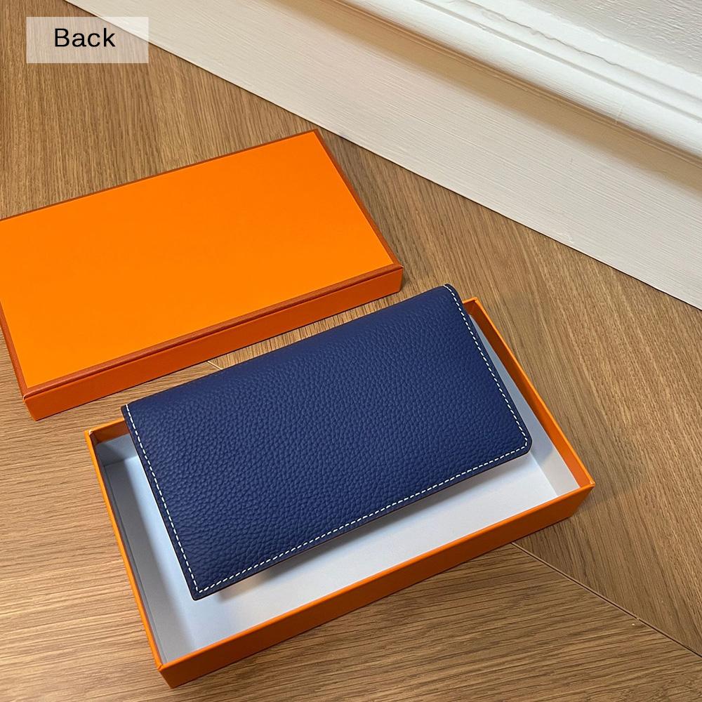 2025 New Genuine Leather Women Wallets Long Purse H Thread First Layer of Cowhide Wallet For Ladies Bifold Billfold