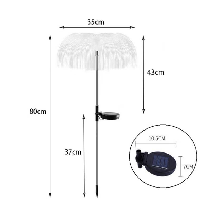 Solar Jellyfish Fiber Optic Landscape Lights (2-Pack)